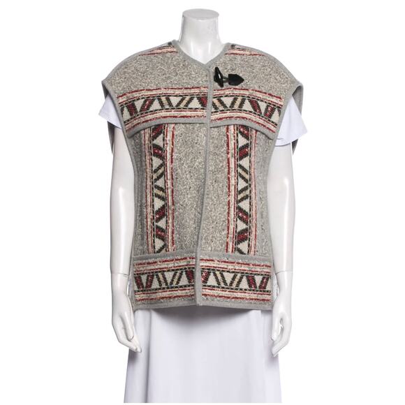 Isabel Marant Virgin Wool Vest
Black, Grey, Red & White - Picture 4 of 8